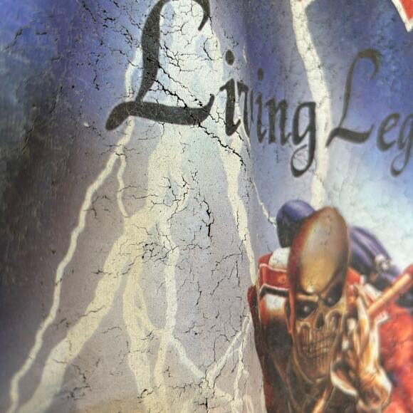 Another Hype Piece Shirt AHP 2XL Warrior Living Legend Distressed Skeleton Flag - Picture 6 of 15